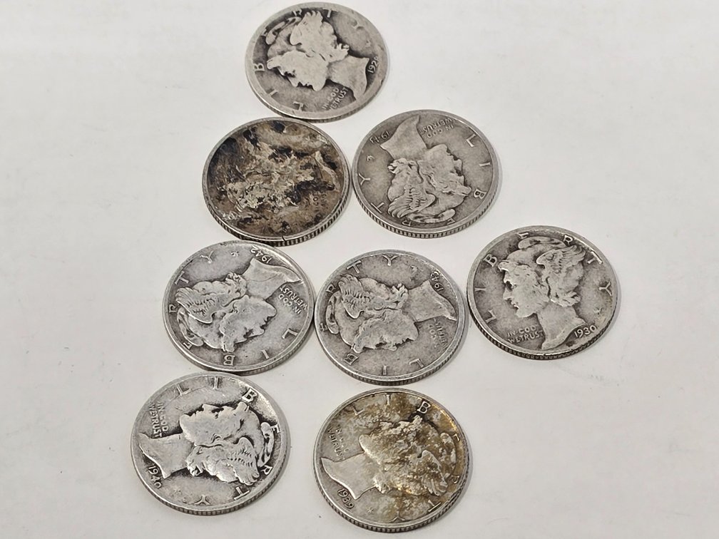 (8) Mercury Dimes