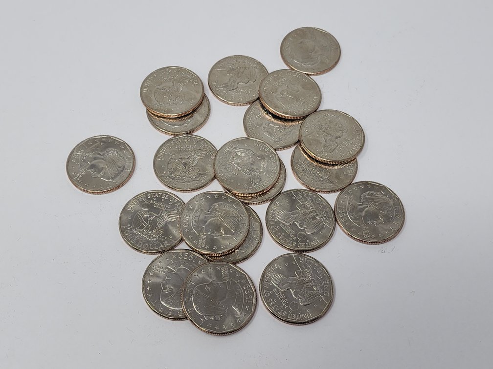 (20) 1999 Susan B Anthony $1 Coins