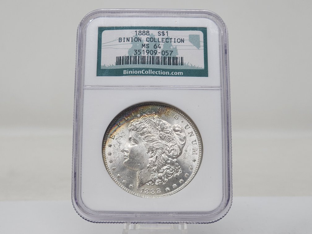 1888 Binion Collection MS 64 Morgan Silver Dollar
