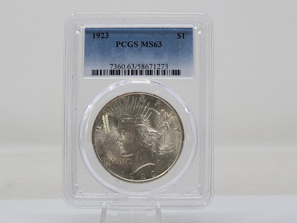 PCGS MS63 1923 Silver Peace Dollar