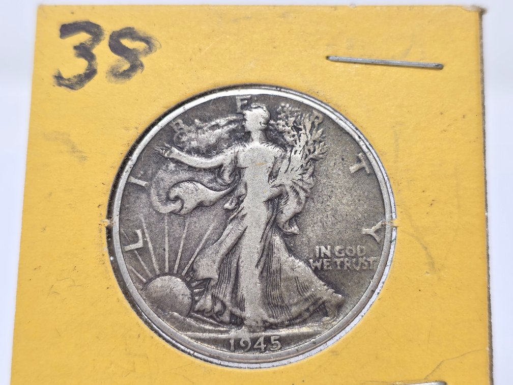1945 Walking Liberty Silver Half Dollar