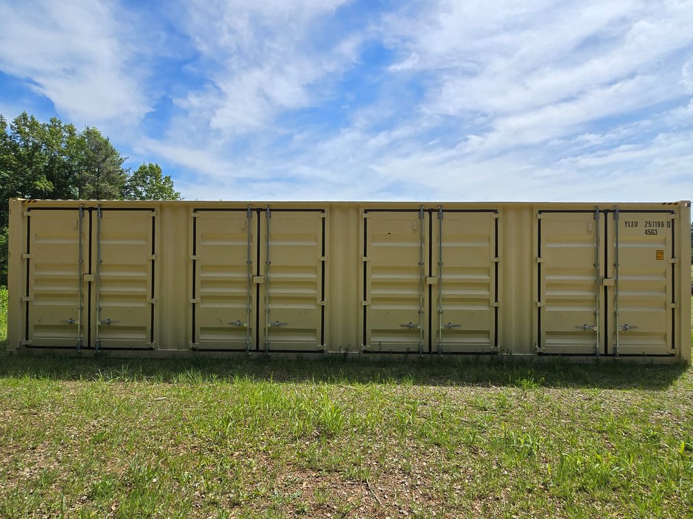 40' High Cube (9' 6" Tall) Cargo Container w/ 4 Sets of Double Side Doors (1960)