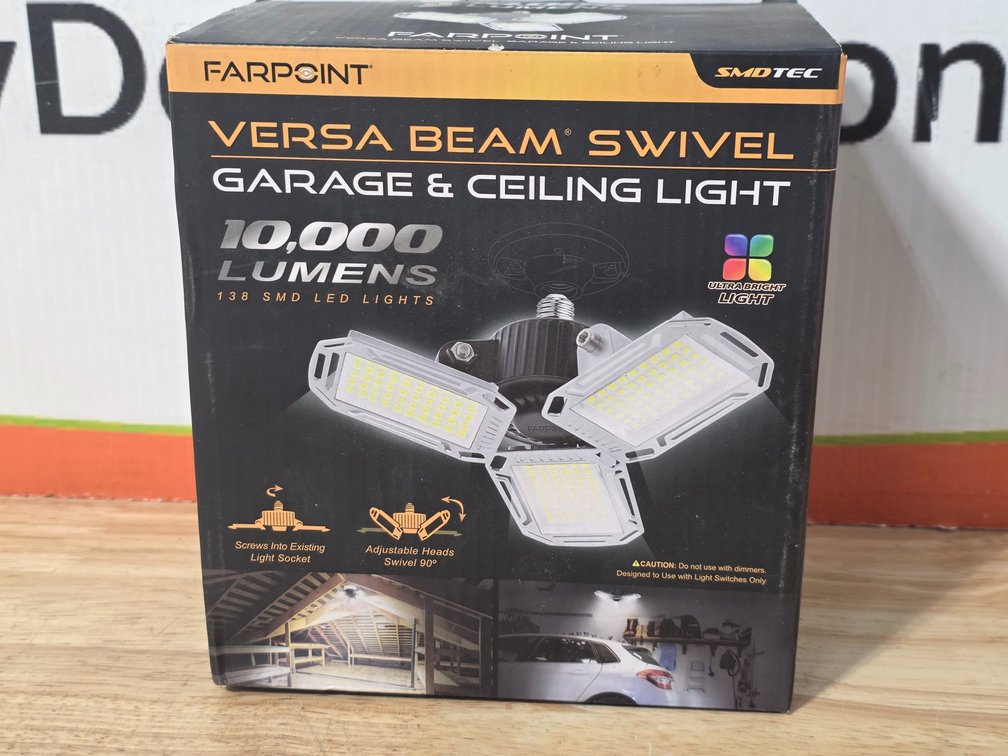 Versa Beam Swivel Garage and Ceiling Light