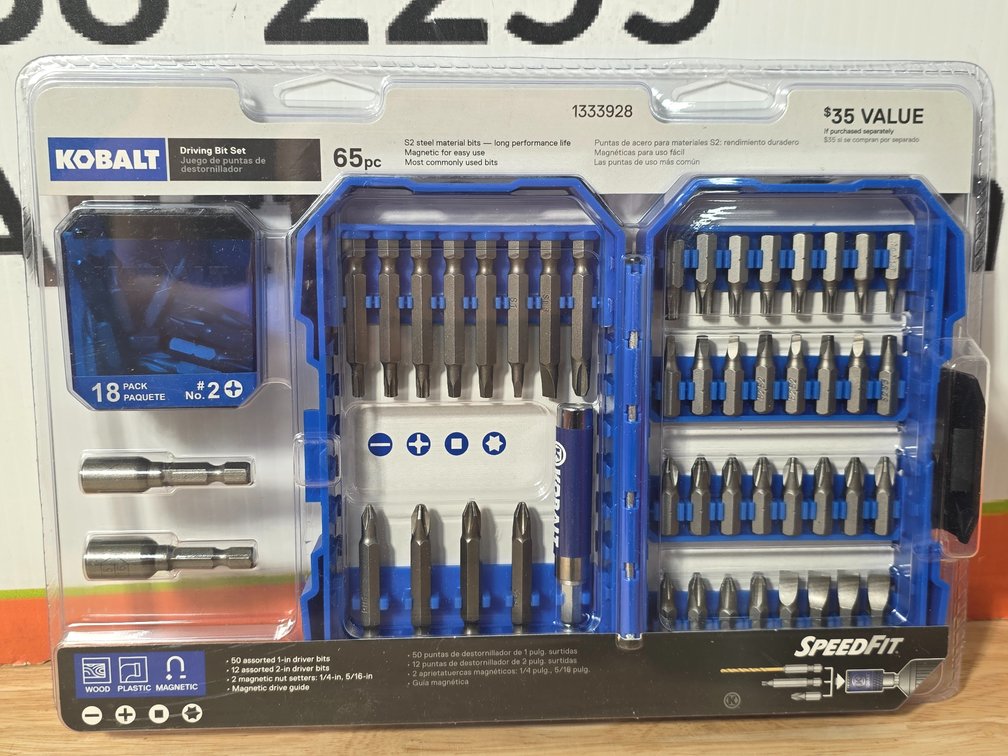 Kobalt Driving Bit Set - 65pc