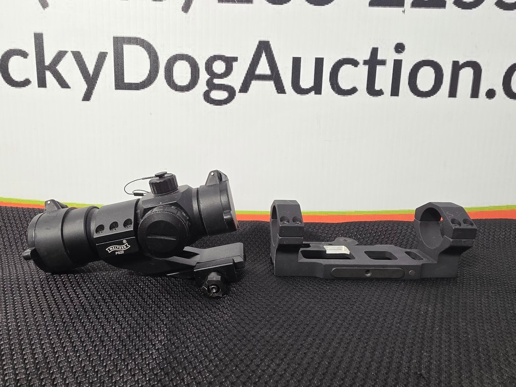 Walther PS 22 Tactical Red Dot Sight 30mm Tube 1x 5 MOA Dot with Picatinny Scope Mount Matte Model GG&G 1199
