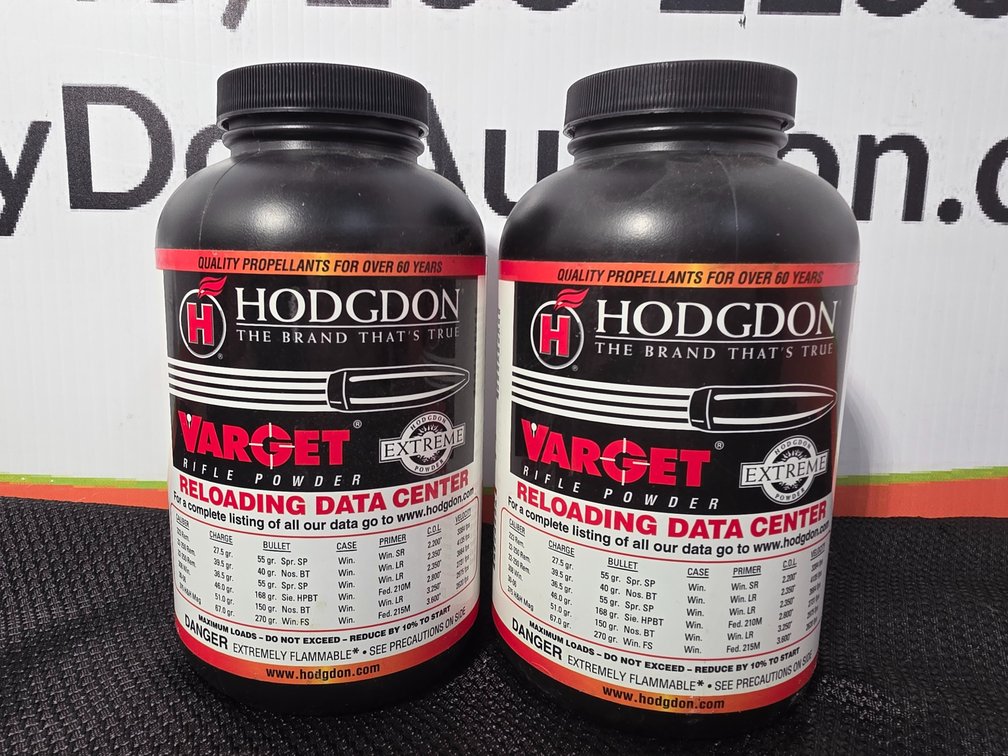 (2) 1lb Sealed Hodgdon Varget Rifle Powders