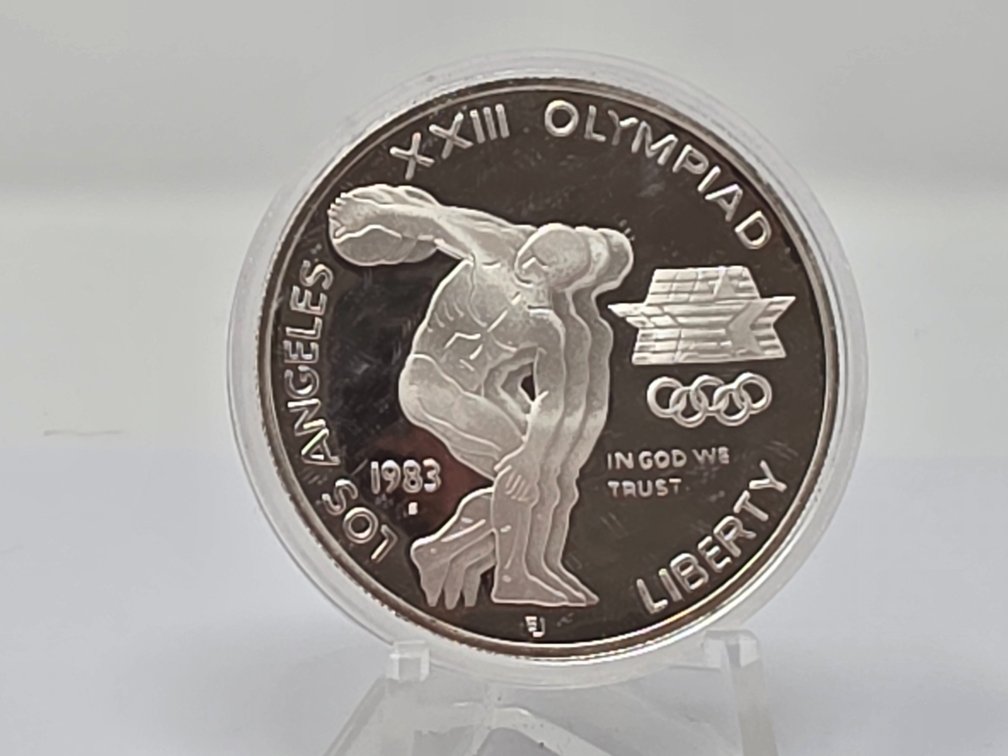 1983-S Olympic Ultra Cameo Proof Commemorative Silver Dollar w/ Capsule