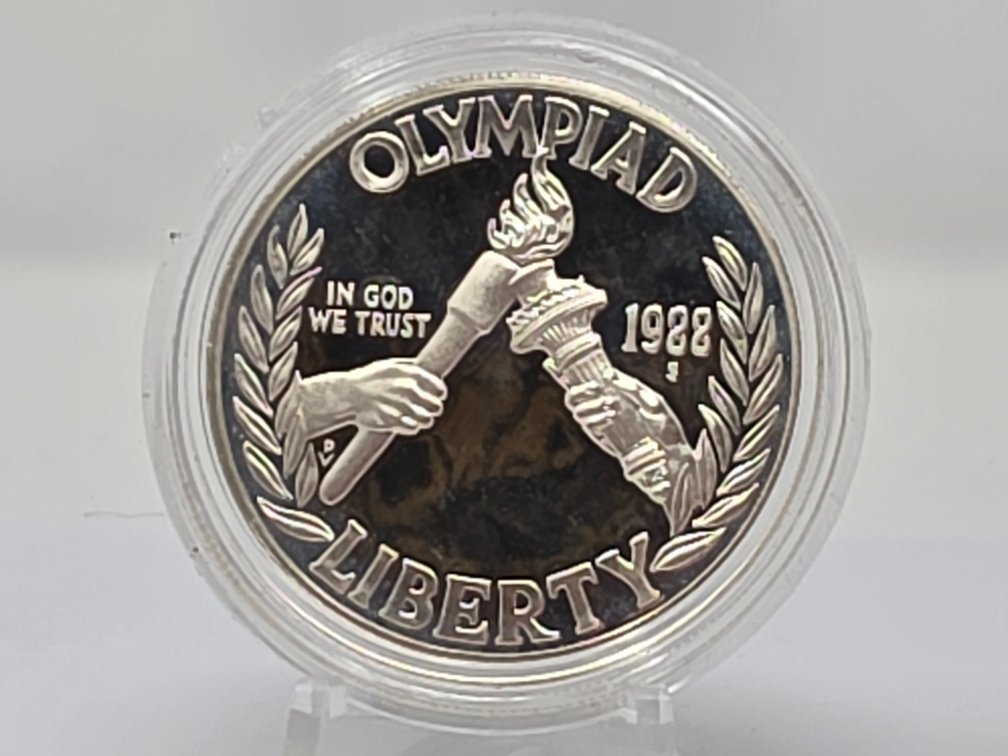 1988-S Olympiad Ultra Cameo Proof Commemorative Silver Dollar w/ Capsule