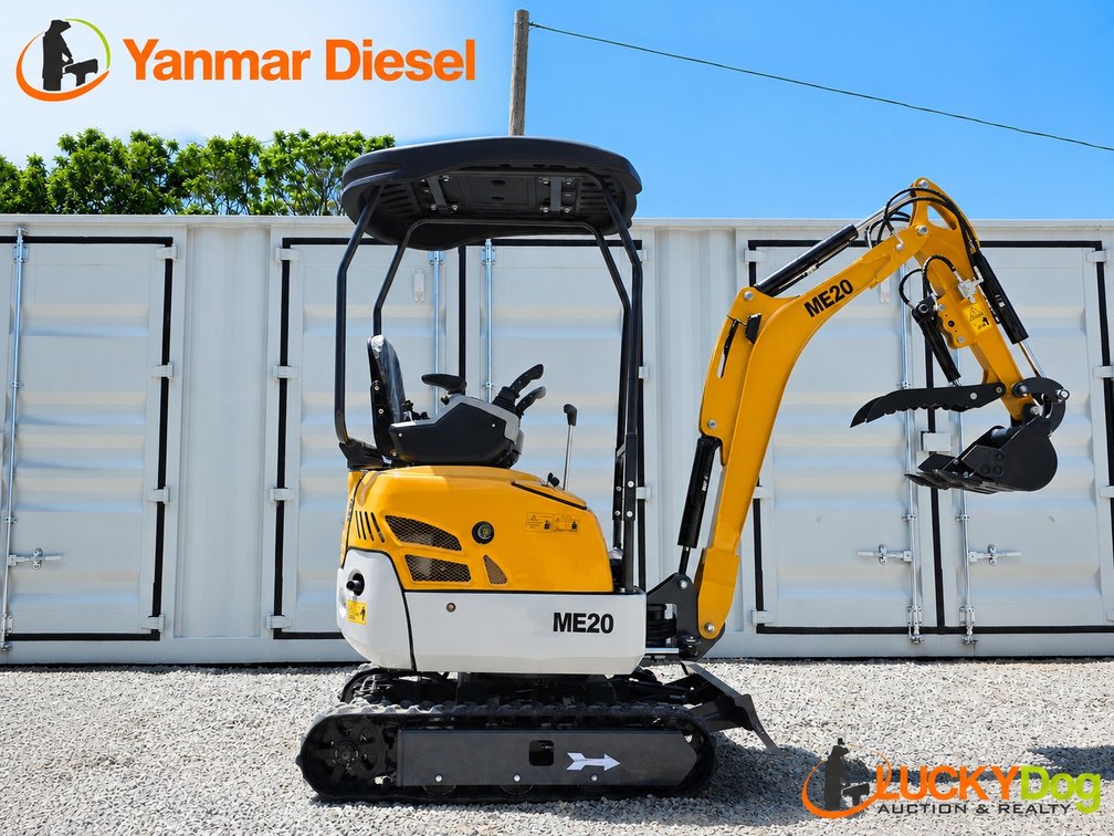 2026 SDLanch ME20 Mini Excavator w/ Yanmar Diesel - OROPS w/ Canopy - Hydraulic Thumb - Pilot Controls - 16" Bucket - Side-Swing Boom - 53" Push Blade
