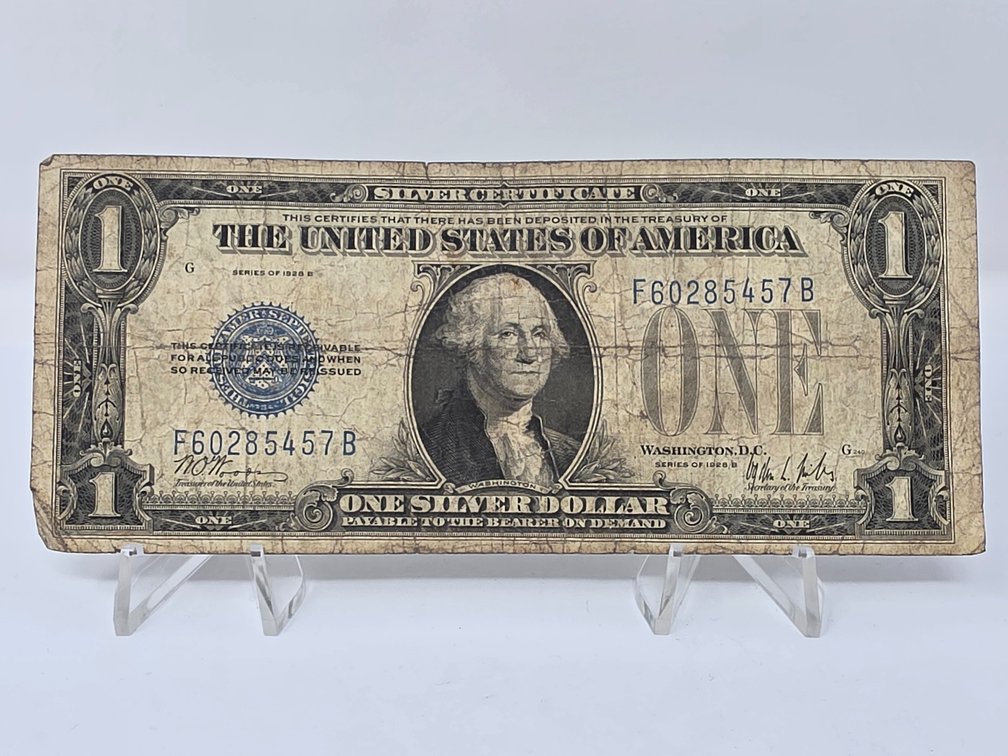 Series of 1928A $1 Dollar Funny Back Silver Certificate