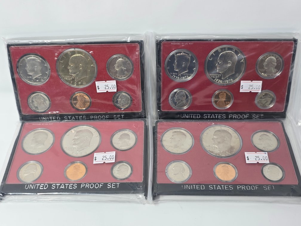 (4) United States Proof Sets - Assorted Dates/Mints - 4 Sets Included