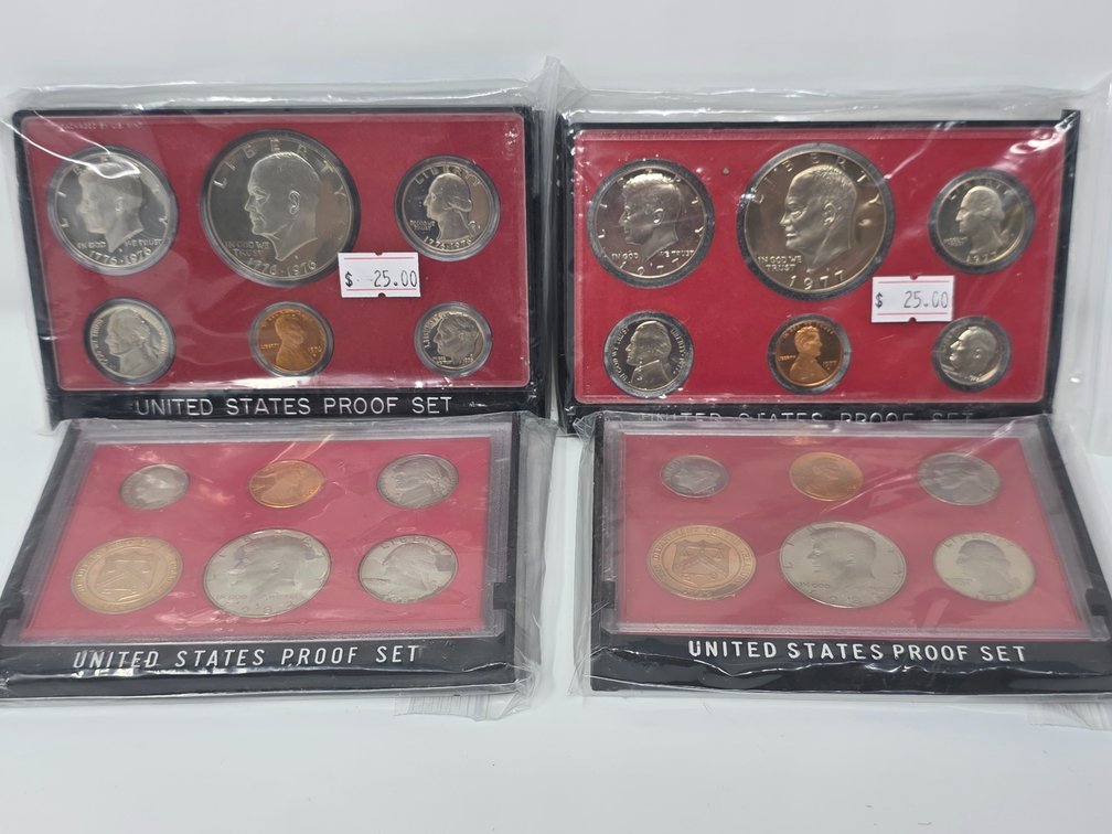 (4) United States Proof Sets - Assorted Dates/Mints - 4 Sets Included