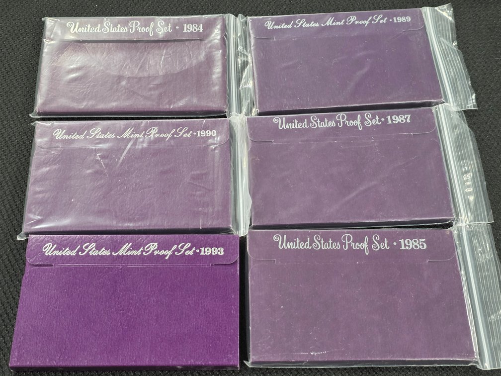 (6) United States Proof Sets - Assorted Dates/Mints - 6 Sets Included