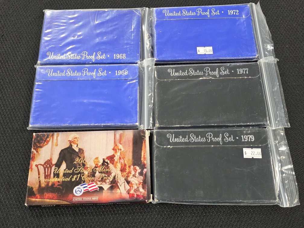 (6) United States Proof Sets - Assorted Dates/Mints - 6 Sets Included