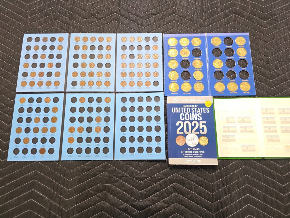 (2) Lincoln Cents Book Collections - Coin Book - Pinnacle Medal Collections - Stamp Collection