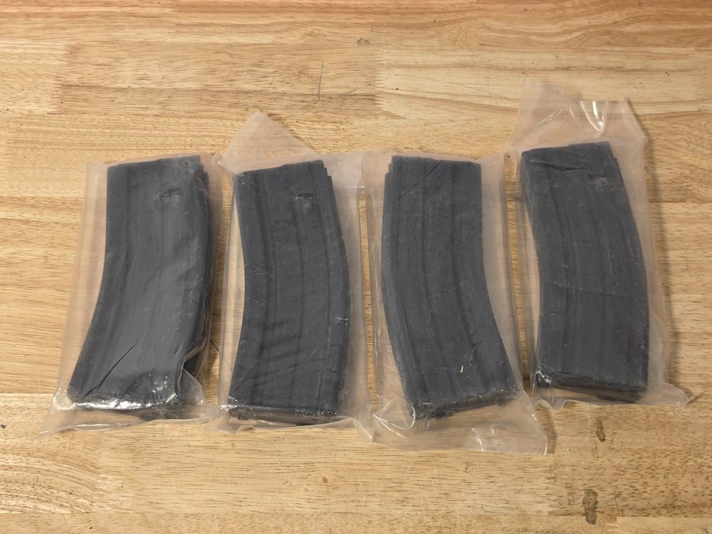 (4) 30 Round Metal AR Magazines
