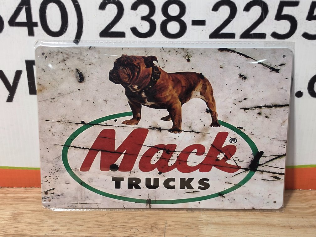 Mack Trucks Metal Sign Measures 12" x 8"
