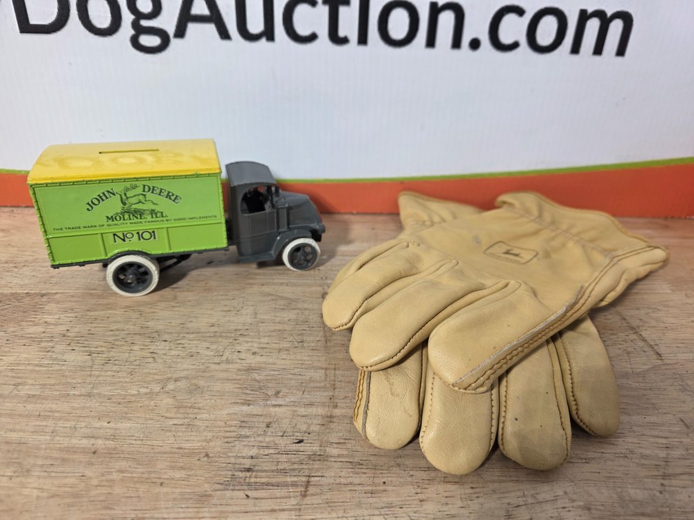 John Deere Ertl Die Cast Coin Bank - John Deere Gloves