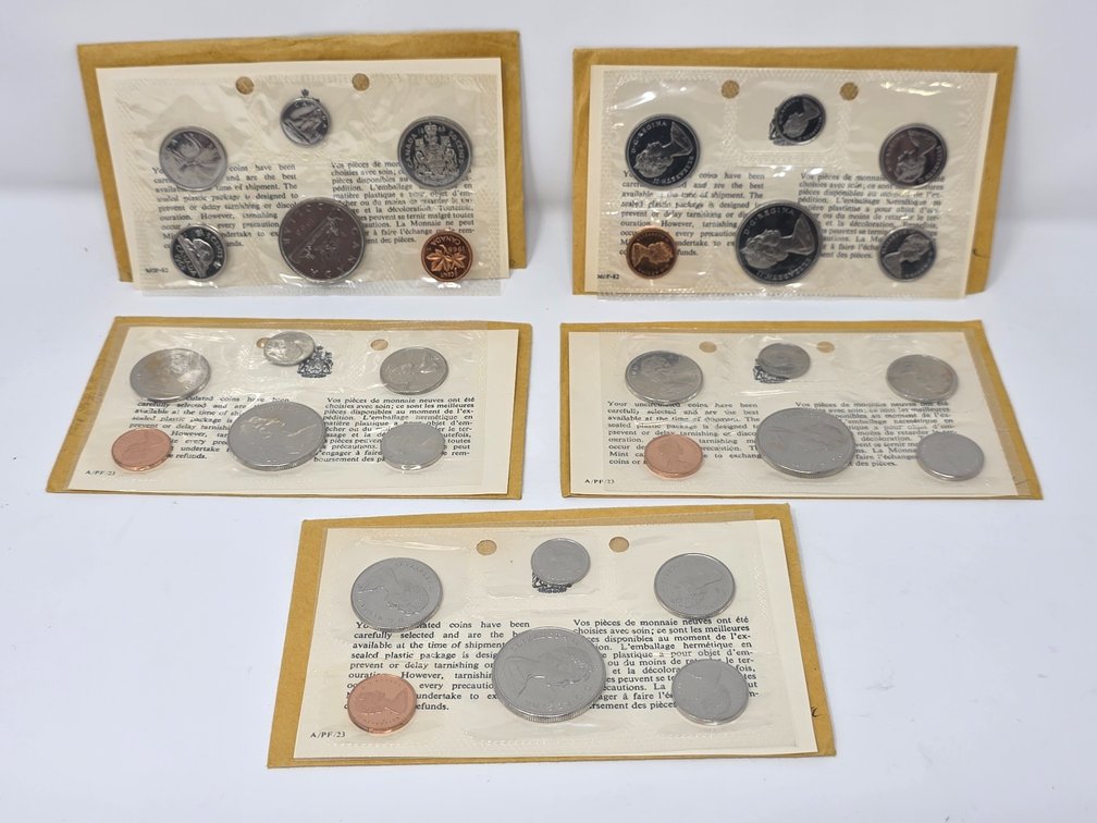 British & Canada Mint Proof Sets - 1968 / 1969 / 1970 / 1970 / 1971