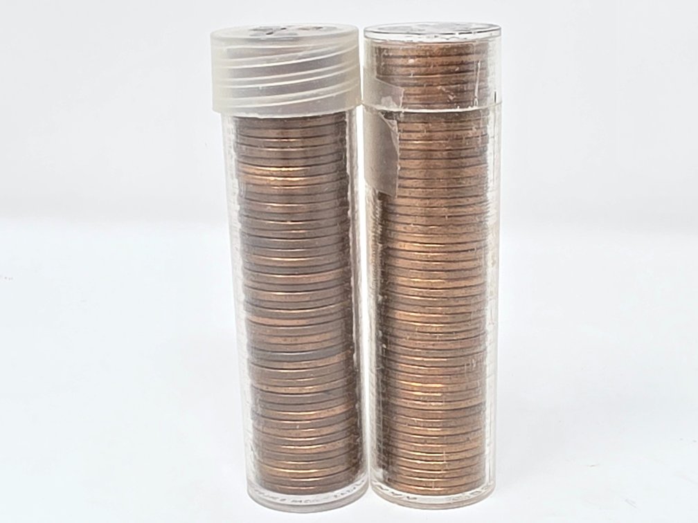 BU Lincoln Cent Rolls - 1956-D & 1958-D - 2 Rolls Included