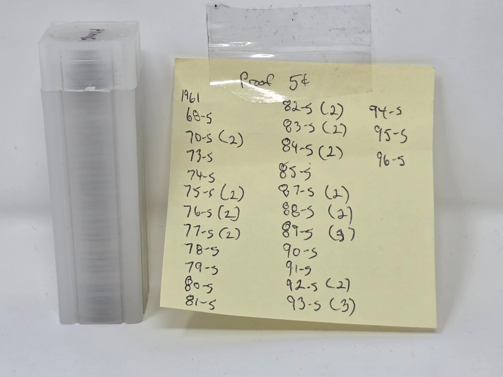 Jefferson Nickel Uncirculated Proof Roll - Assorted Dates/Mints - Please See List Pictured
