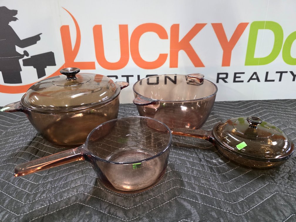 Visions Amber Glass Pots and Pans by Corning