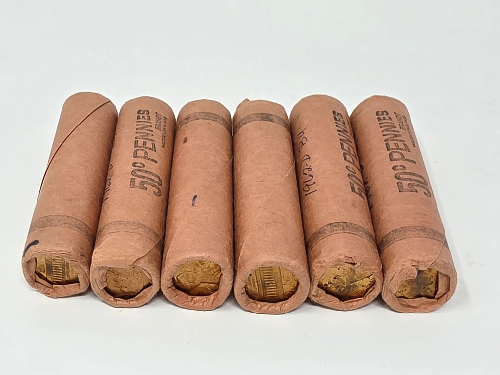 (6) Rolls of 1962-D BU Lincoln Cent Rolls - 6 Rolls Included
