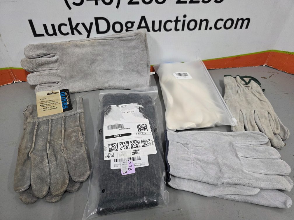 Leather Work Gloves XL - Mens Wool Gloves XXL - Heat Resistant Gloves