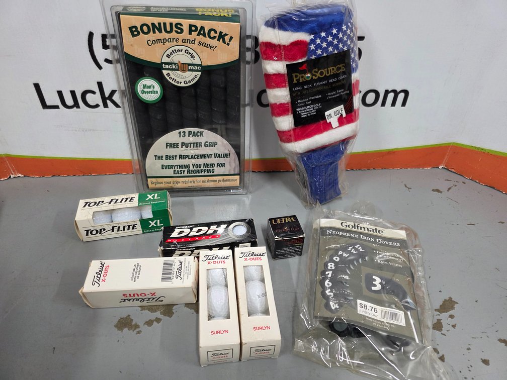 Golf Club Grip - Head Cover - Golf Balls - Iron Covers