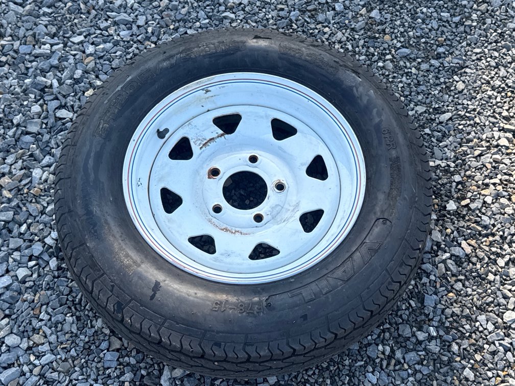15" 5 Lug Trailer Wheel w/ 205/75D15 Tire