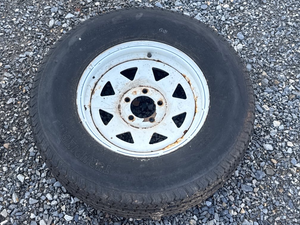 15" 5 Lug Trailer Wheel w/ 225/75/R15 Tire