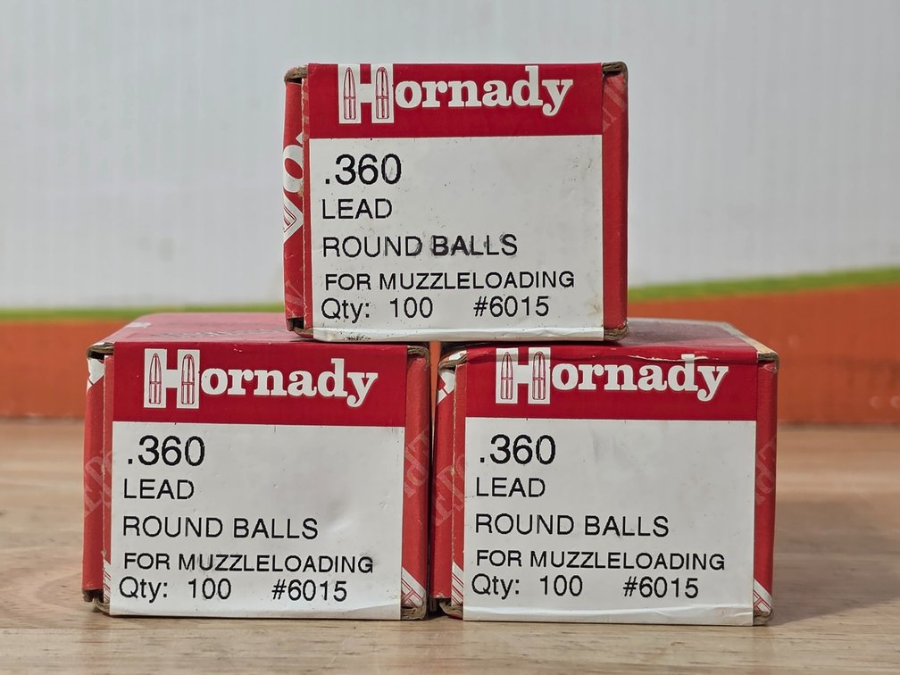 Hornady .360 Lead Muzzleloading Round Balls (3) Boxes Of 100