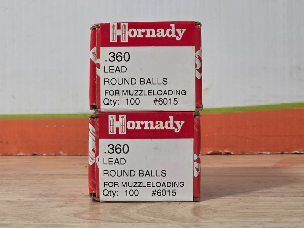 Hornady .360 Lead Muzzleloading Round Balls (2) Boxes of 100