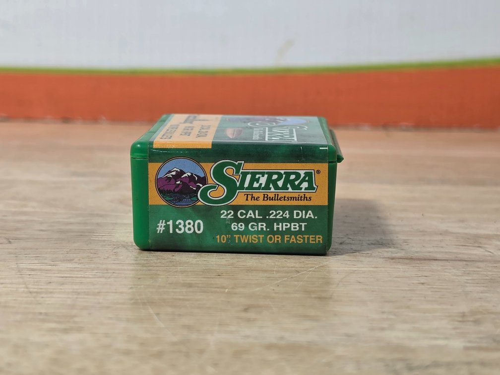 Sierra 22 Cal .224 Dia 69 Gr HPBT Bullets (1) Box of 100