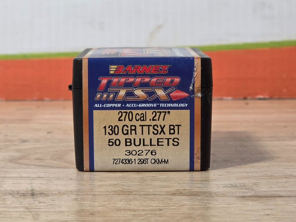 Barned Tipped TSX 270 Cal 130 Gr TTSX BT Bullets (1) Box of 50