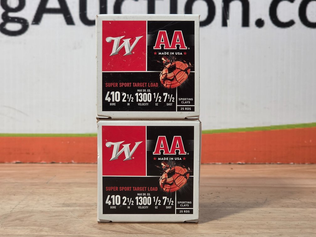 Winchester AA Super Sport Target Load 410 Gauge 2.5" #7.5 Shot (2) Boxes of 25