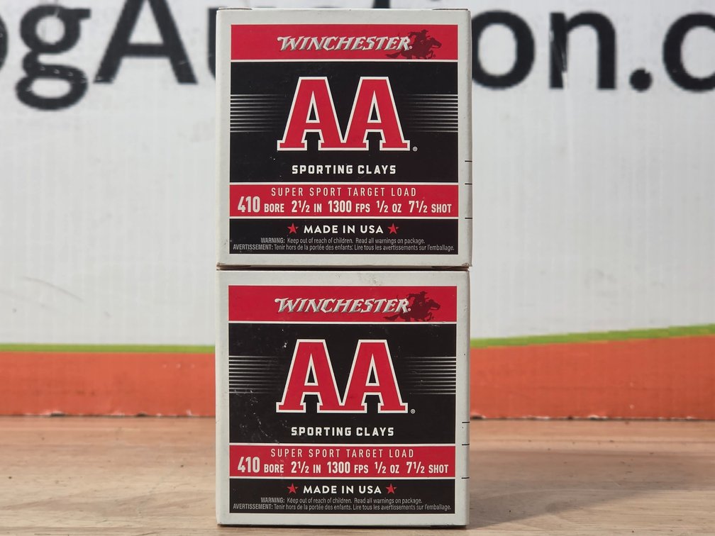 Winchester AA Super Sport Target Load 410 Gauge 2.5" #7.5 Shot (2) Boxes of 25
