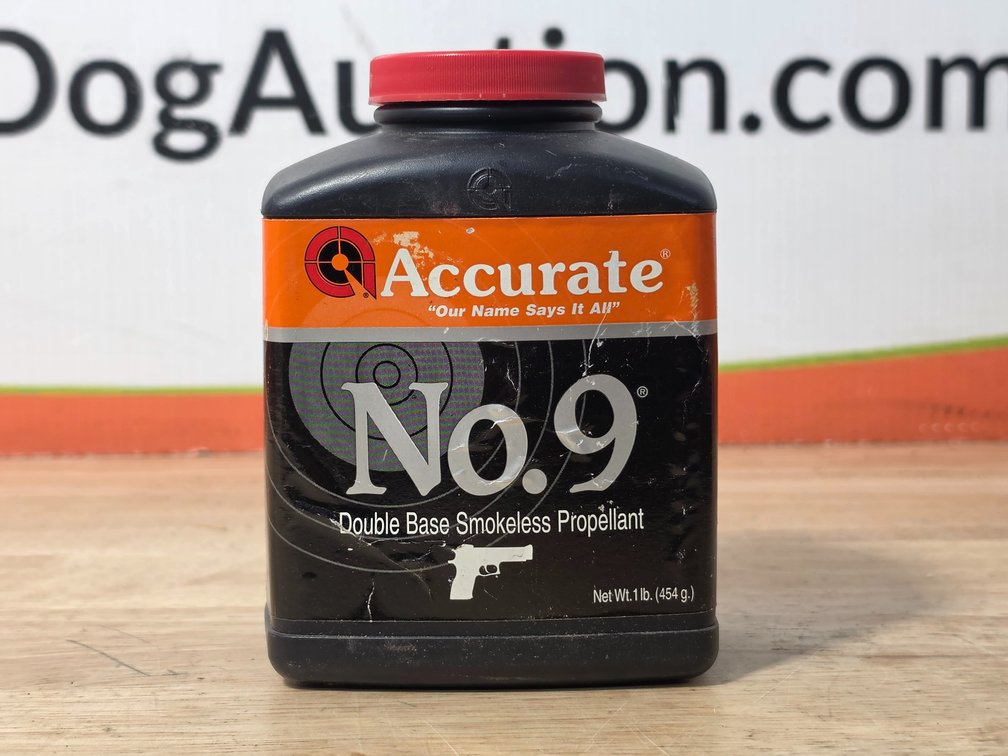 Accurate No. 9 Double Base Smokeless Propellant - Container & Contents Weigh 20.1 Oz (Sealed)