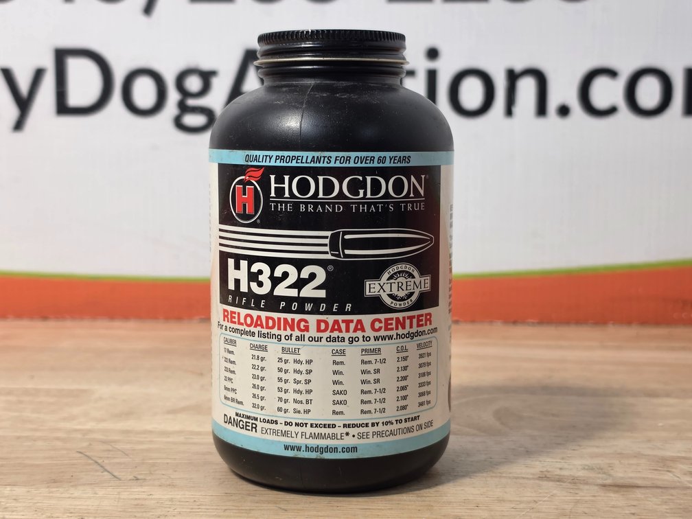 Hodgdon H322 Rifle Powder - Container and Contents Weigh 18.2 Oz (Sealed)