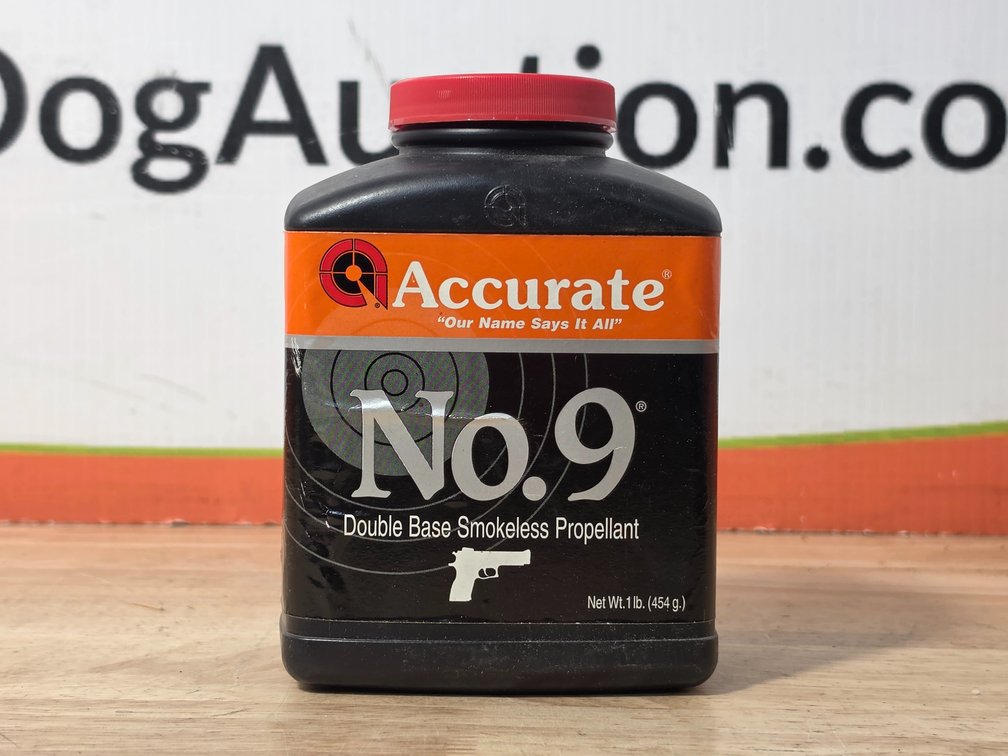 Accurate No. 9 Double Base Smokeless Propellant - Container & Contents Weigh 18.4 Oz  (Sealed)