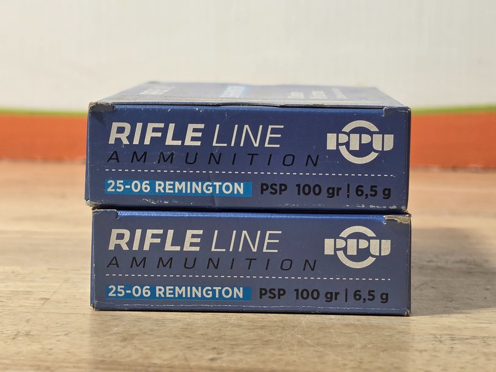 PPU Rifle Line Ammunition 25-06 Remington PSP 100 Gr (2) Boxes of 20