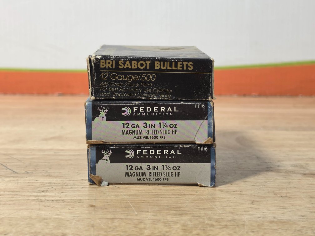 Federal 12 Gauge 3" Magnun 1.25 Oz. Rifled Slug HP (2) Boxes of 5 - Bri Sabot Bullets 12 Gauge (1) Box of 5