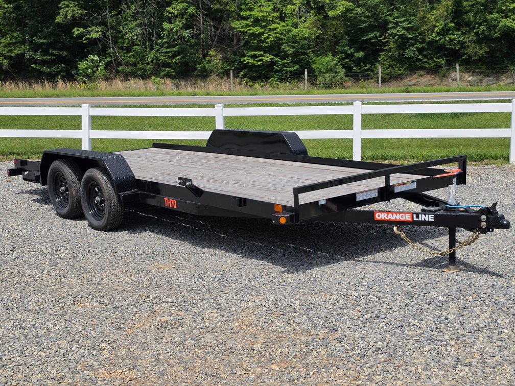 Unused 2025 Orange Line TH70 18' x 83" Car Trailer - 7000Lb GVWR VIN 7RD1U2224S3413316