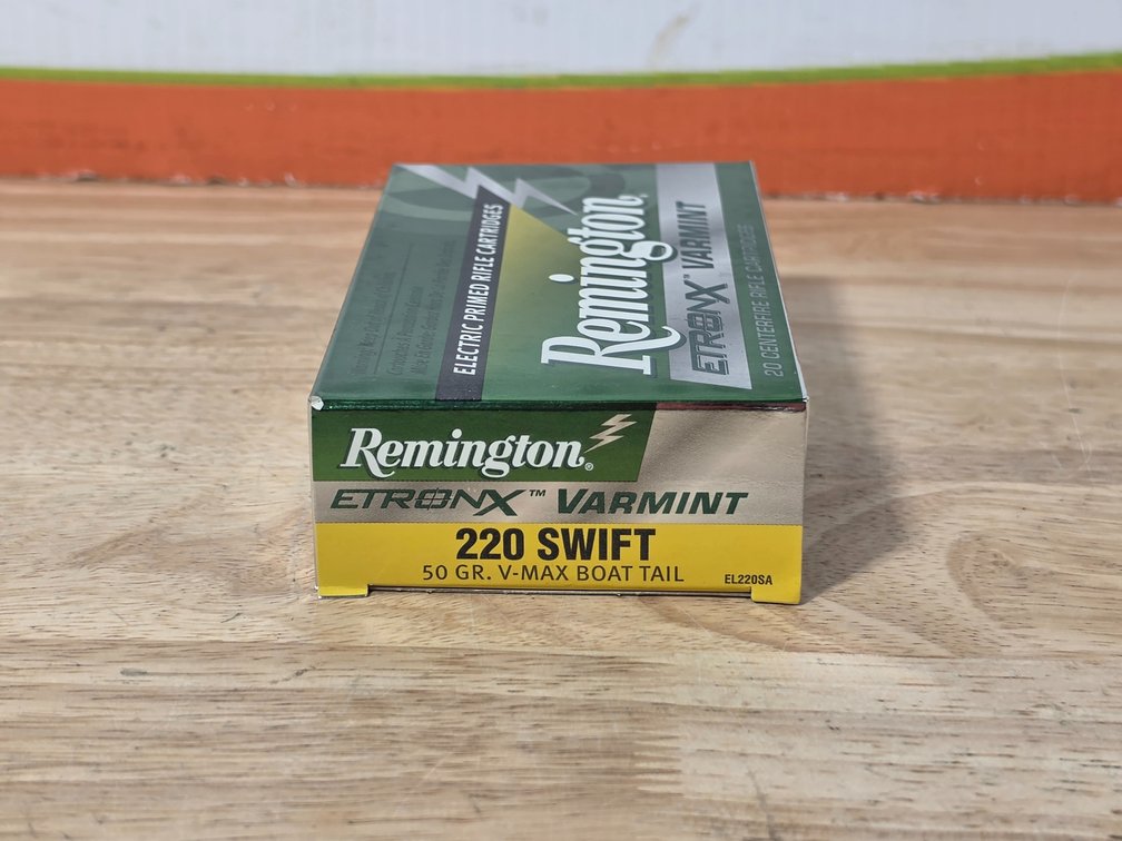 Remington Etronx Varmint 220 Swift 50Gr V Max Boat Tail (1) Box of 20