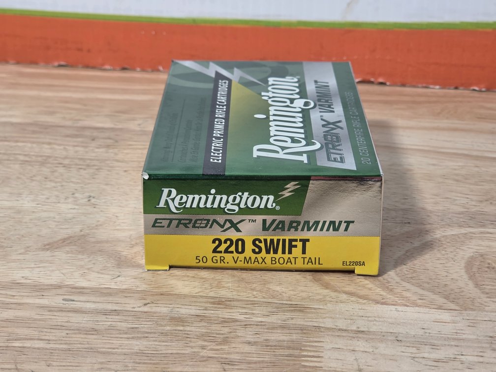 Remington Etronx Varmint 220 Swift 50Gr V Max Boat Tail (1) Box of 20