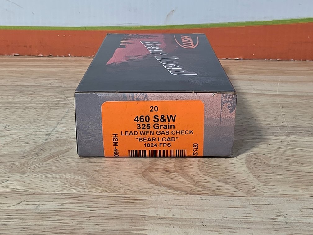 HSM Bear Load 460 S&W 325Gr Lead WFN (1) Box of 20
