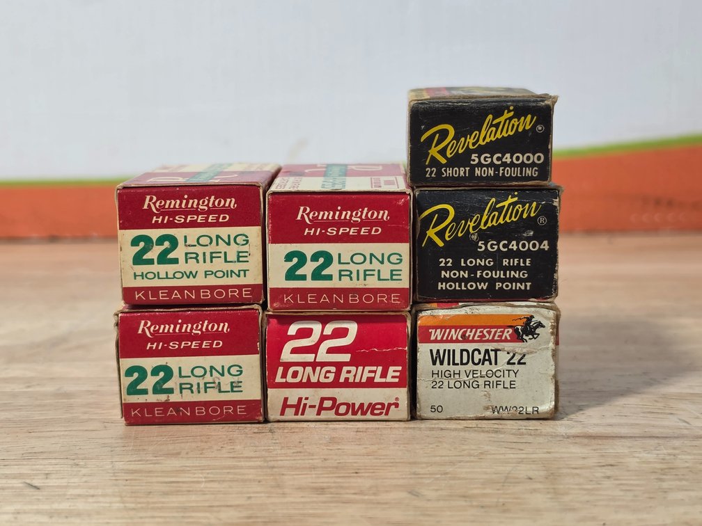 (200) +/- Rounds Assorted .22 Long Rifle - Revelation 22 Short (1) Box of 50