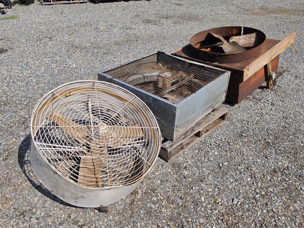 (1) Schaefer Barn Fan - (2) Barn Fans