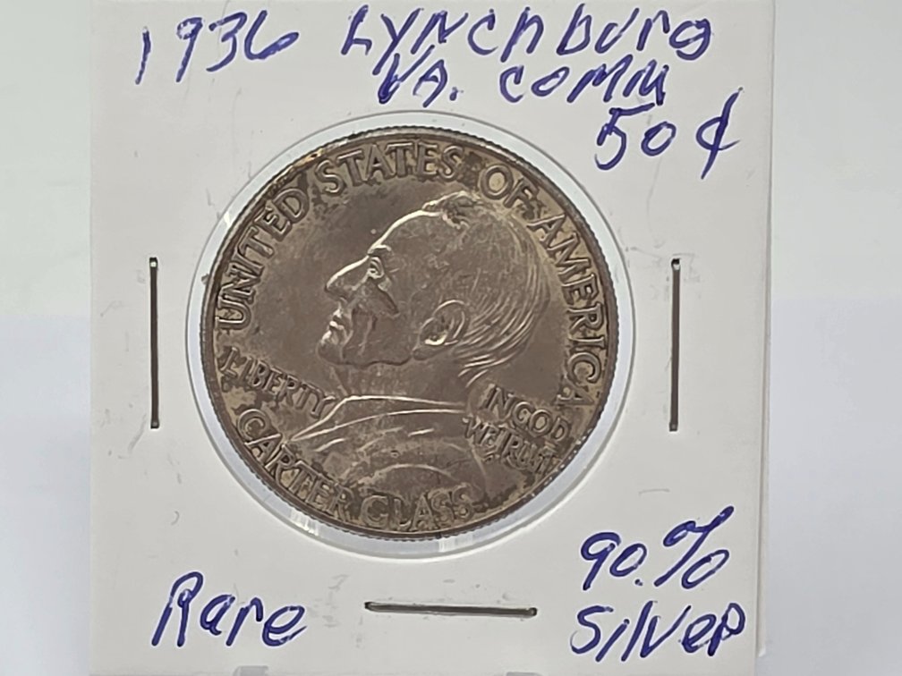 1936 Lynchburg Sesquicentennial Commemorative Silver Half Dollar
