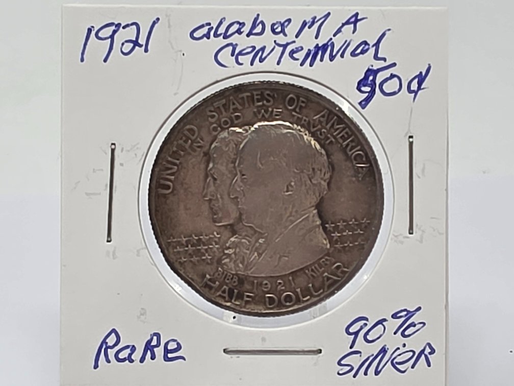 1921 Alabama Centennial Commemorative SilverHalf Dollar